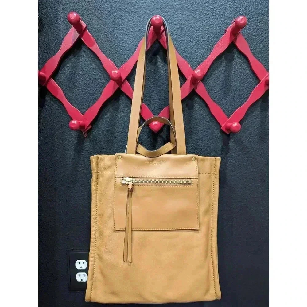 Lucky‎ Brand Leather Purse Tote Tapanga Tan/Brown Large Lightweight Soue Bag